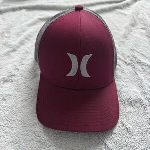 Hurley‎ Burgundy and Gray SnapBack Adjustable Cap OSFA